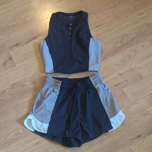 YPB Abercrombie & Fitch Workout Active Set - Shorts And Crop Top / Sports Bra